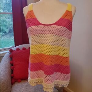 Design365 Bright Stripe Knit Top XL